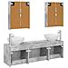 Set di Armadi da Bagno 5 pcs Grigio Cemento - Foto miniatura 8