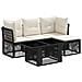 Set Divano da Giardino 5 pz Nero polyrattan - Foto miniatura 1
