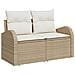 Set di divani 6 pz Beige e Bianco Crema - Foto miniatura 3