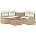 Set di divani 6 pz Beige e Bianco Crema - Foto miniatura 1