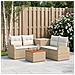 Set di divani 6 pz Beige e Bianco Crema - Foto miniatura 8