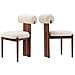 Set Di 2 Sedie Da Pranzo Schienale Cilindrico 50x61.5x78.5cm - Beige - Foto miniatura 1