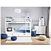 Letto A Castello In Legno In Colore Bianco 90x200 Cm Radon - Foto miniatura 2