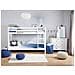 Letto A Castello In Legno In Colore Bianco 90x200 Cm Radon - Foto miniatura 29