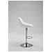 Sgabello Design Lazio In Similpelle I Sgabello Girevole Con Poggiapiedi I Sedia Alta Da Cucina Regolabile 83-104 CM I Sgabello Bar Imbottito Bianco - Foto miniatura 4