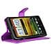 Custodia Compatibile Con Htc One X / X+ In Violetta Ametista - Coperchio Protettiva Con Chiusura Magnetica, Funzione Stand E Tasca Per Le Carte - Foto miniatura 5