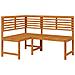 Panca da Giardino ad Angolo 140 cm Legno Massello Acacia - Foto miniatura 1