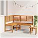 Panca da Giardino ad Angolo 140 cm Legno Massello Acacia - Foto miniatura 4