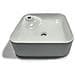 Lavabo Da Appoggio Ceramica Bianco Quadrato Lavandino Arredo Bagno 43x43x12cm - Foto miniatura 2