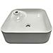 Lavabo Da Appoggio Ceramica Bianco Quadrato Lavandino Arredo Bagno 43x43x12cm - Foto miniatura 1