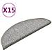 Tappetini Per Scale 15 Pz Grigio Chiaro 56x17x3 Cm - Foto miniatura 1