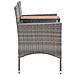 Panca da Giardino 2 Posti con Tavolino 143 cm Polyrattan Grigio - Foto miniatura 2