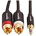 PBH-19821 1.2m 3.5mm 2 x RCA Nero cavo audio - Foto miniatura 2