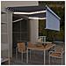 Tenda Automatica Parasole Sensore Vento E Led 4x3m Blu E Bianca - Foto miniatura 7