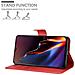 Custodia Compatibile Con Oneplus 6t In Rosso Carminio - Coperchio Protettiva Con Chiusura Magnetica, Funzione Stand E Tasca Per Le Carte - Foto miniatura 2