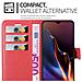 Custodia Compatibile Con Oneplus 6t In Rosso Carminio - Coperchio Protettiva Con Chiusura Magnetica, Funzione Stand E Tasca Per Le Carte - Foto miniatura 3