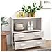 Credenza Bianca 85x35x80 Cm In Legno Massello Di Pino - Foto miniatura 3