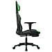 Sedia da Gaming Massaggio Poggiapiedi Nero e Verde Similpelle - Foto miniatura 9