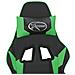 Sedia da Gaming Massaggio Poggiapiedi Nero e Verde Similpelle - Foto miniatura 11