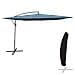 Ombrello Offset Molokai Quadrato 2,7x2,7m Blu Grigio + Copertura - Foto miniatura 1