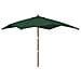 Ombrellone Da Giardino Con Palo In Legno Verde 300x300x273 Cm - Foto miniatura 2