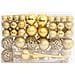 Set Palline Di Natale 111 Pz Oro In Polistirene - Foto miniatura 3