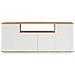 Credenza Con 4 Ante E 1 Ripiano Naturale Chiaro E Bianco - Lotula - Foto miniatura 2