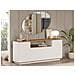 Credenza Con 4 Ante E 1 Ripiano Naturale Chiaro E Bianco - Lotula - Foto miniatura 1
