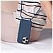 Cover Semirigida Per Iphone 15 Pro Max Cordino Nylon Intrecciato Serie Corda Blu - Foto miniatura 2