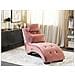 Chaise Longue Simorre Velluto Rosa Pastello Con Altoparlante Bluetooth Integrato - Foto miniatura 1