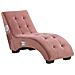Chaise Longue Simorre Velluto Rosa Pastello Con Altoparlante Bluetooth Integrato - Foto miniatura 2