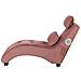 Chaise Longue Simorre Velluto Rosa Pastello Con Altoparlante Bluetooth Integrato - Foto miniatura 4