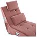Chaise Longue Simorre Velluto Rosa Pastello Con Altoparlante Bluetooth Integrato - Foto miniatura 7