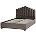 Letto Contenitore Velluto Tortora 160 X 200 Cm Vincennes - Foto miniatura 2
