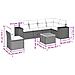 Set Divani Da Giardino Con Cuscini 7pz Nero Polyrattan - Foto miniatura 3
