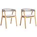 Set Di 2 Sedie Da Pranzo Mylo Legno Marrone Chiaro /grigio - Foto miniatura 2