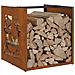 Rastrelliera per Legna da Ardere 40x40x40 cm in Acciaio Corten - Foto miniatura 5