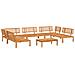 Set Divano Pallet Da Giardino 6 Pz In Legno Massello Di Acacia - Foto miniatura 2