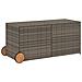 Contenitore da Giardino con Ruote Grigio 283L in Polyrattan - Foto miniatura 1