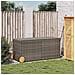 Contenitore da Giardino con Ruote Grigio 283L in Polyrattan - Foto miniatura 3