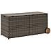 Contenitore da Giardino con Ruote Grigio 283L in Polyrattan - Foto miniatura 6