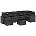 Set Divani da Giardino con Cuscini 8 pz Nero in Polyrattan - Foto miniatura 1