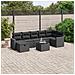 Set Divani da Giardino con Cuscini 8 pz Nero in Polyrattan - Foto miniatura 2