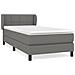 Giroletto a Molle con Materasso Grigio Scuro 90x190 cm Tessuto - Foto miniatura 1