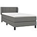 Giroletto a Molle con Materasso Grigio Scuro 90x190 cm Tessuto - Foto miniatura 3