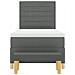 Letto a Box Spring con Materasso e Panchina Grigio Scuro 90x200 cm Tessuto - Foto miniatura 9