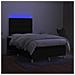 Letto a Molle con Materasso e LED Nero 120x190 cm in Tessuto - Foto miniatura 4