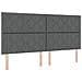 Letto Box Spring con Materasso & LED Grigio Scuro 200x200 cm in Tessuto - Foto miniatura 3