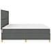 Letto Box Spring con Materasso & LED Grigio Scuro 200x200 cm in Tessuto - Foto miniatura 9