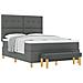 Letto con Box Spring e Panchina Grigio Scuro 160x200 cm Tessuto - Foto miniatura 1